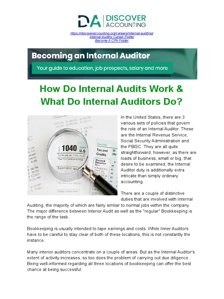 What Does Internal Audit Do – Internal Audit Examples – OAEHN