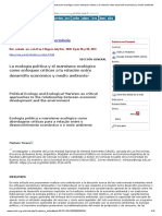 La Ecología Política y El Marxismo Ecológico Como Enfoques Críticos A La Relación Entre Desarrollo Económico y Medio Ambiente