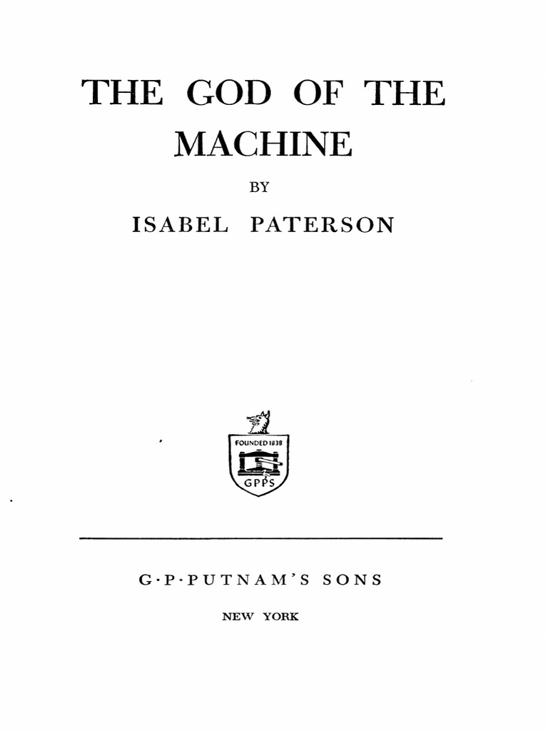 The God of The Machine: Isabel Paterson | PDF
