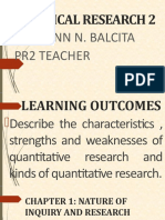Practical Research 2: Judy Ann N. Balcita Pr2 Teacher
