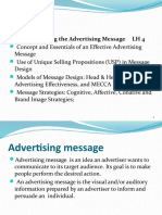 Unit - 5: Unit 5: Designing The Advertising Message LH 4