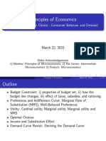 Principles of Economics: Theory of Consumer Choice - Consumer Behavior and Demand