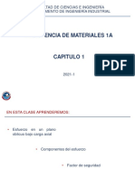 Resistencia de Materiales 1A: Facultad de Ciencias E Ingeniería Departamento de Ingeniería Industrial