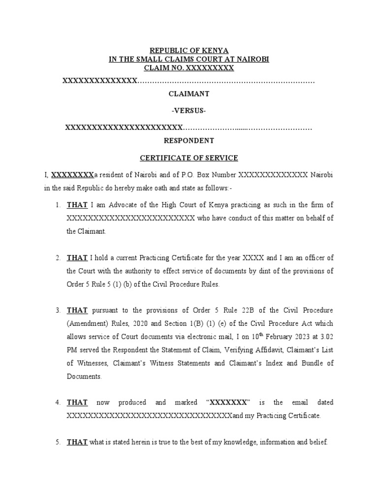Certificate of Service - Email | PDF | Law