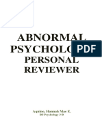 Abnormal Psychology: Personal Reviewer