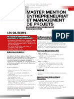 Master Mention Entrepreneuriat Et Management de Projets: Les Objectifs