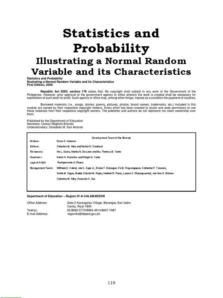 Statistics and Probability Grade 11 1 122 134 | PDF