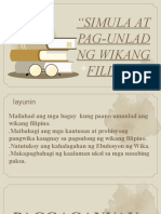 Simula at Pag-Unlad NG Wikang Filipino