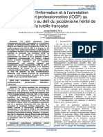 Le Droit À L'information Et À L'orientation Scolaires Et Professionnelles (IOSP) Au Cameroun Face Au Défi Du Jacobinisme Hérité de La Tutelle Française