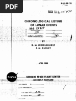 Nasa Technical Report Nasa Tr R-277 Chronological Catalog of Reported Lunar Events From 1540 to 1966