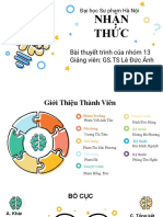 Nhận Thức: Bài thuyết trình của nhóm 13 Giảng viên: GS.TS Lê Đức Ánh