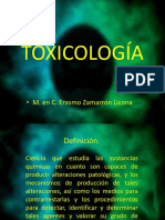 Toxicología: - M. en C. Erasmo Zamarrón Licona