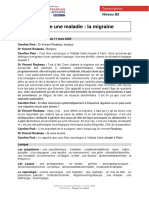 Décrire Une Maladie: La Migraine: Extrait Du Conseil Santé Du 11 Mars 2020 Rédactrice: Magali Le Naour