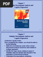 Multiple Discriminant Analysis and Logistic Regression