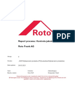 Raport Procesu: Kontrola Jakości Roto Frank AG