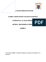 Facultad de Ciencias Políticas: Caso Práctico. DD097 La Mediación: Definición y Principios. El Mediador: Rol y Funciones