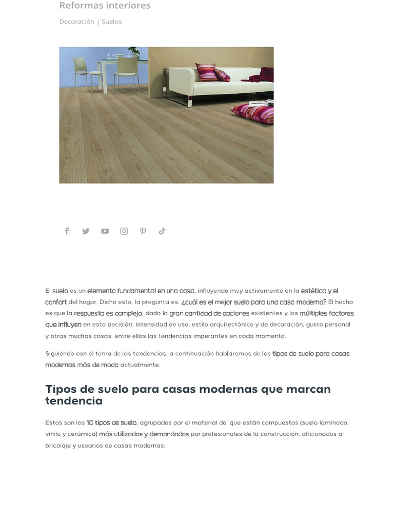 10 Tipos de Suelos para Casas Modernas | PDF