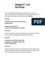 Exercice langage C - Les fonctions de string - Exercices C