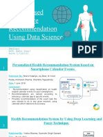 Personalised Healthcare Recommendation Using Data Science: Data Science E&TC Batch-4 Group-2 Roll No. 72,75,88,91,93