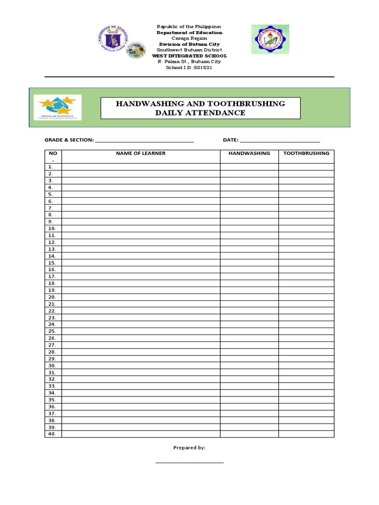 Handwashing Toothbrushing | PDF