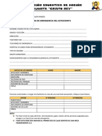 Ficha de Emergencia Del Estudiante PPFF