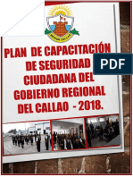 Plan Regional de Capacitación de Seguridad Ciudadana Del Gobierno Regional Del Callao - 2018.
