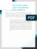 3.1 El Valor de Las Redes Sociales para Vincularnos Con Nuestros Públicos