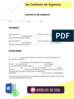 Modelo de Contrato de Agencia