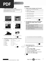 Unit 5 Test A: Vocabulary Grammar