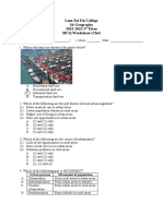 Lam Tai Fai College S4 Geography 2022-2023 1 Term MCQ Worksheet (Ch4)