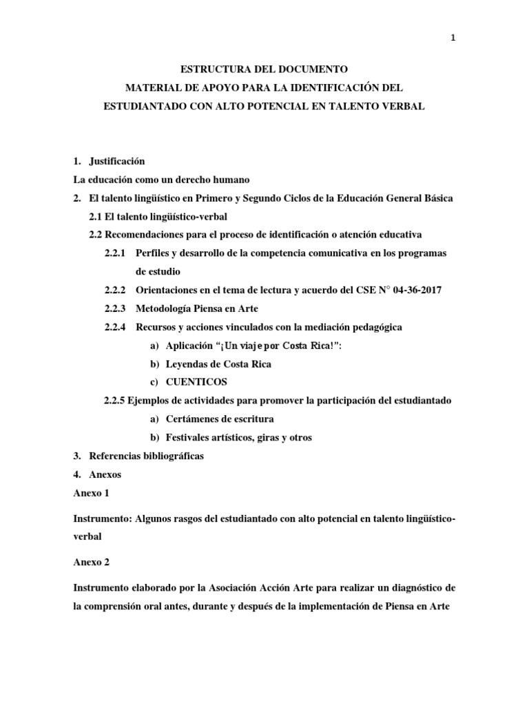 Identificación de Estudiantes con Talento Verbal | PDF | Aprendizaje ...