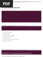 Exception Handling: Object Oriented Programming Ii