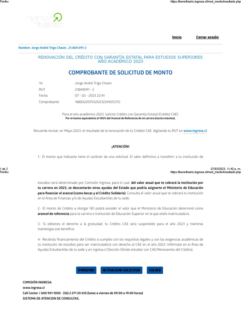 Renovación CAE 2023 PDF