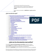 La Importancia de La Documentación Mercantil Es Tal Que Se Han Creado