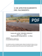 Proyecto de Aprovechamiento Del Yacimiento: Cantera de Arcilla "CERAMICA RIOJANA", Departamento Independencia - La Rioja