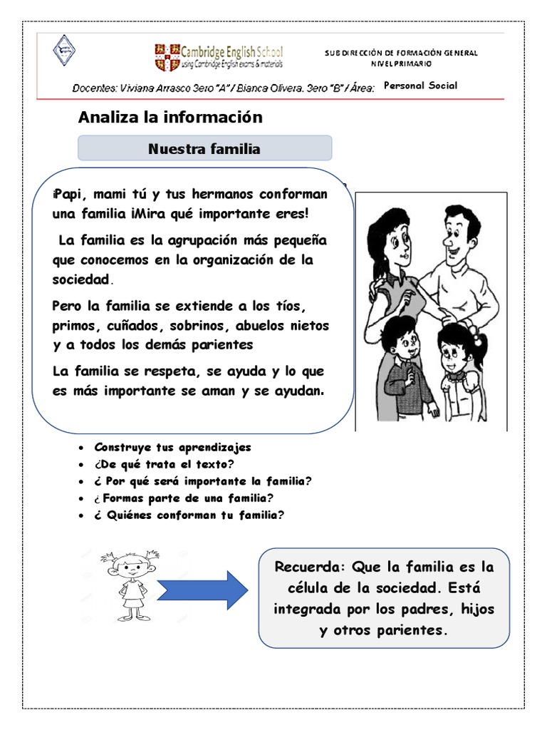 La importancia de la familia en la sociedad | PDF