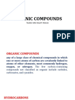 Organic Compounds: Teacher John Lloyd P. Alarcon