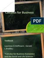 Calculus for Business Textbook Key Concepts