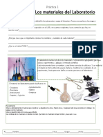 Materiales laboratorio identificar nombres cuidados