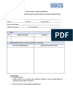 Línea de Acción 1: Educación Ambiental Actividad: Diseño e Implementación de Espacios Públicos Que Educan Ambientalmente