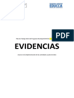 Propuesta para Las Evidencias de Avances Del Programa Municipal EDUCCA Junio 2022