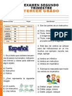 Examen Segundo Trimestre: Tercer Grado