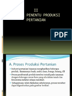 II Faktor Penentu Produksi Pertanian