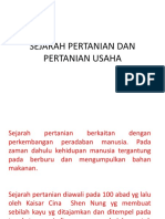 Sejarah Pertanian Dan Pertanian Usaha