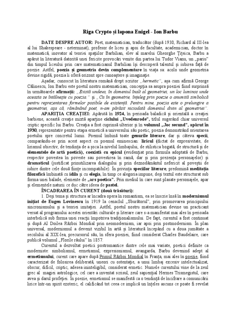 Riga Crypto Și Lapona Enigel-2 | PDF