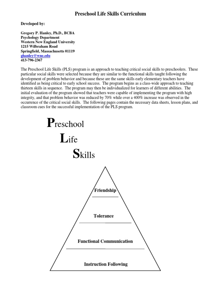 Tcfp Skills Curriculum