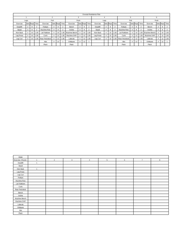 Resistance Plan Upload Current | PDF | Individual Sports | Determinants ...