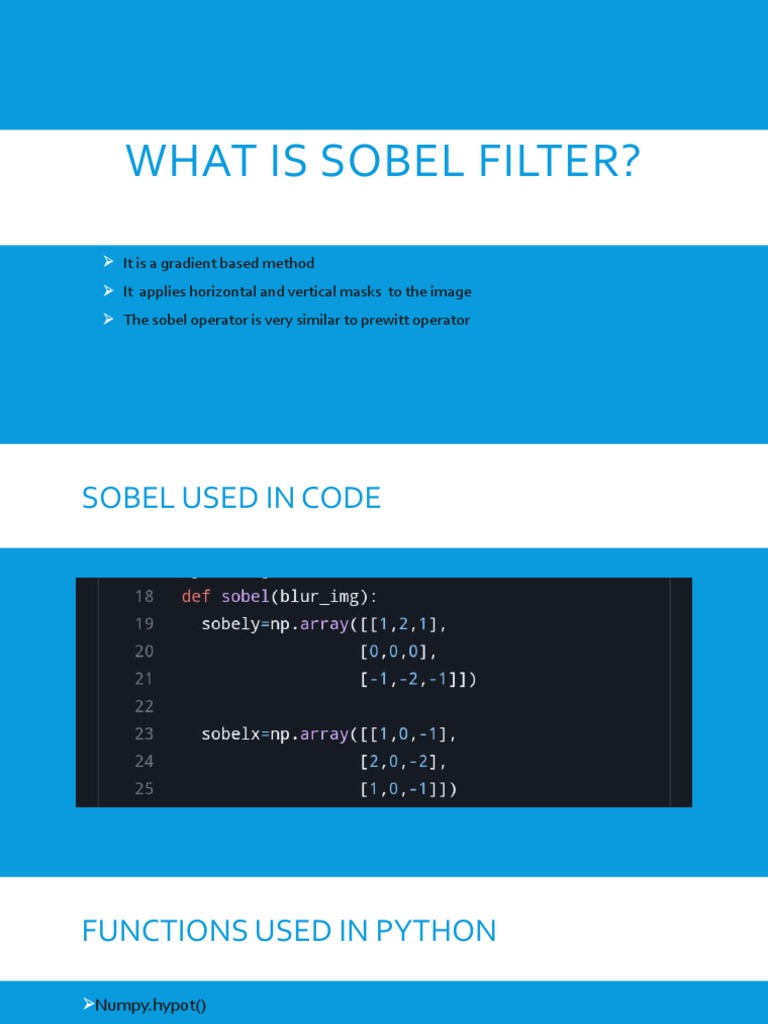 What is sobel filter PDF