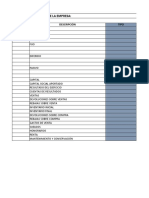 Catalogo de Cuentas de La Empresa: Estructura 3-2-1: Número Descripción Tipo