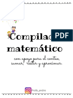 Compilado Matemático: Con Apoyo para El Conteo, Sumar, Restar y Aproximar